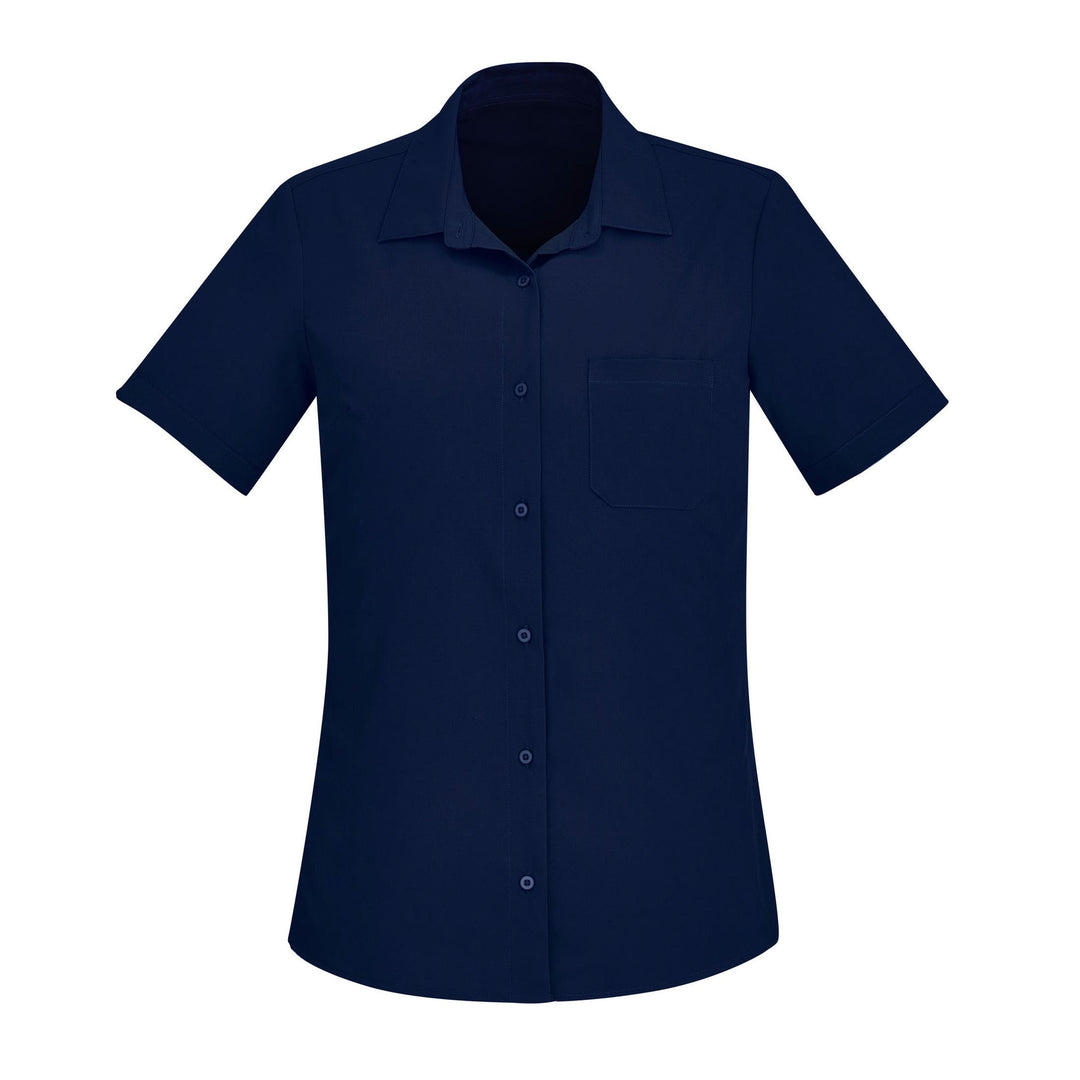 CS947LS - Womens Fashion Biz Florence Plain Short Sleeve Shirt