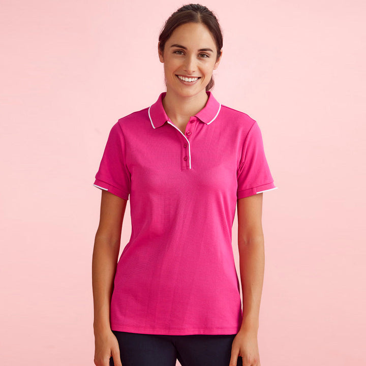 CST313LS - Womens Bizcare Pink Polo