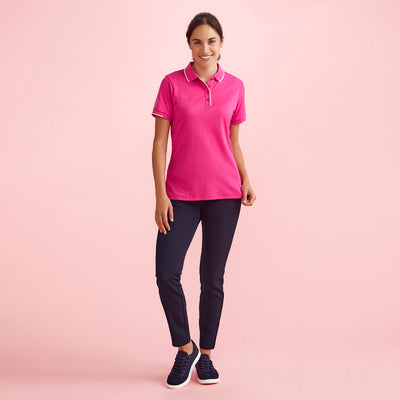 Womens Bizcare Pink Polo