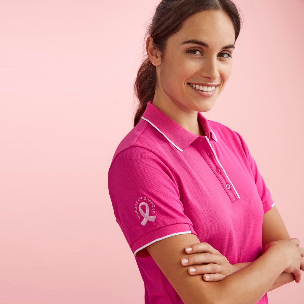 Womens Bizcare Pink Polo