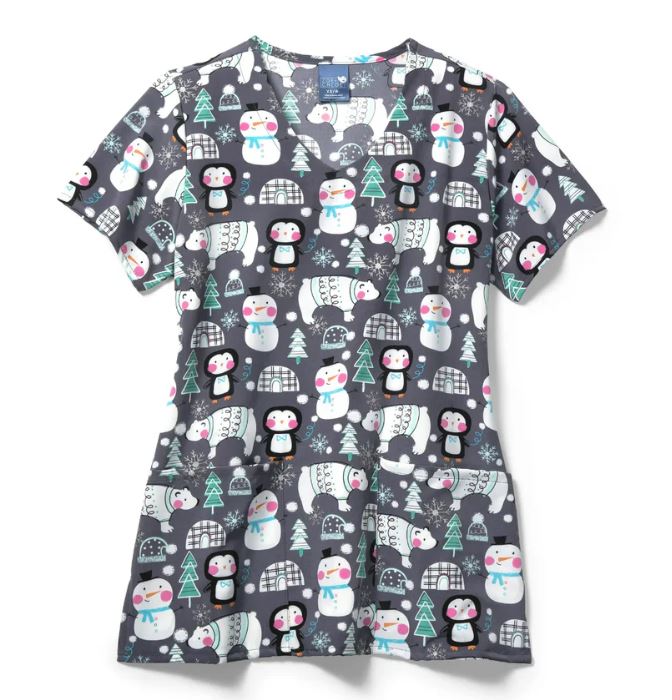 Womens Printed Scrub Top - Keep it Cool