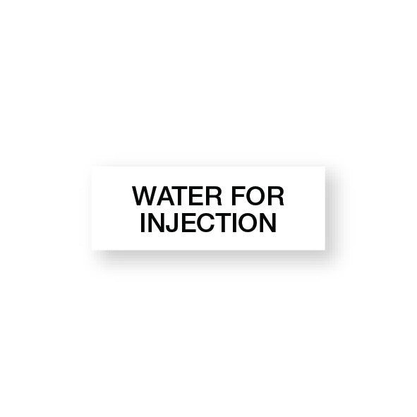 STOCK STICKERS - Water for Injection