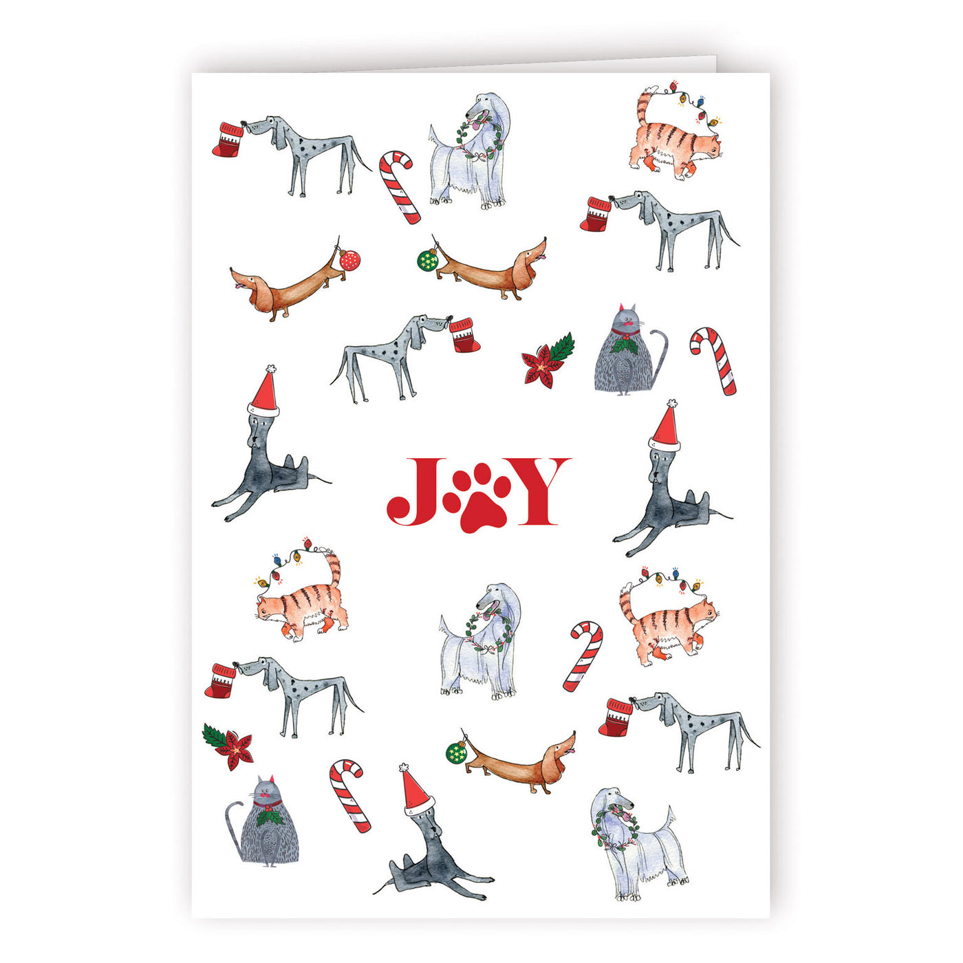 Blank Christmas Card - Joy (10 Pack)