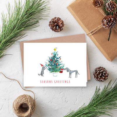 Blank Christmas Card - Seasons Greetings 1 (10 Pack)