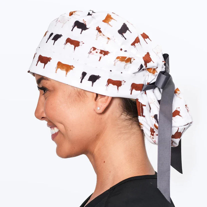 Dr Woof Scrub Cap - Cows