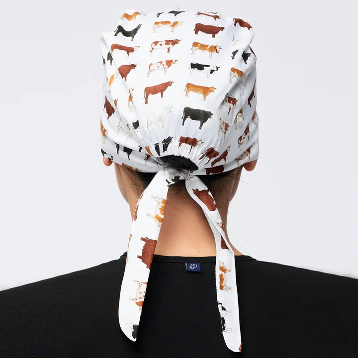 Dr Woof Scrub Cap - Cows