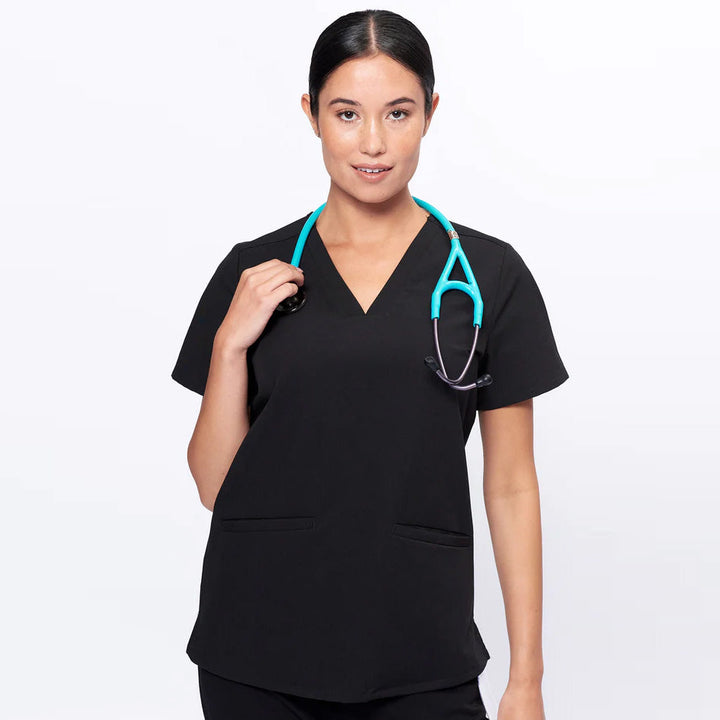 Womens Dr Woof 3-Pocket Scrub Top