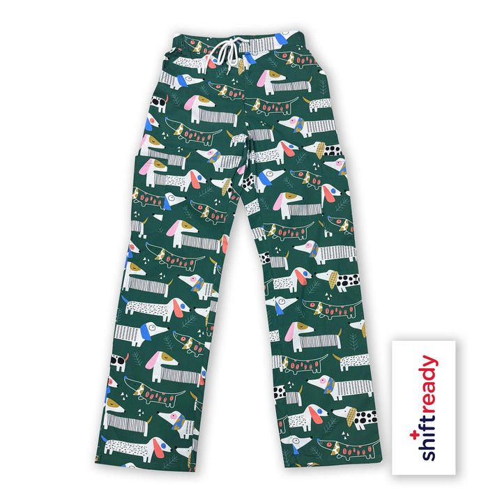 Unisex Shiftready Printed Scrub Pant - Dogs on the Green