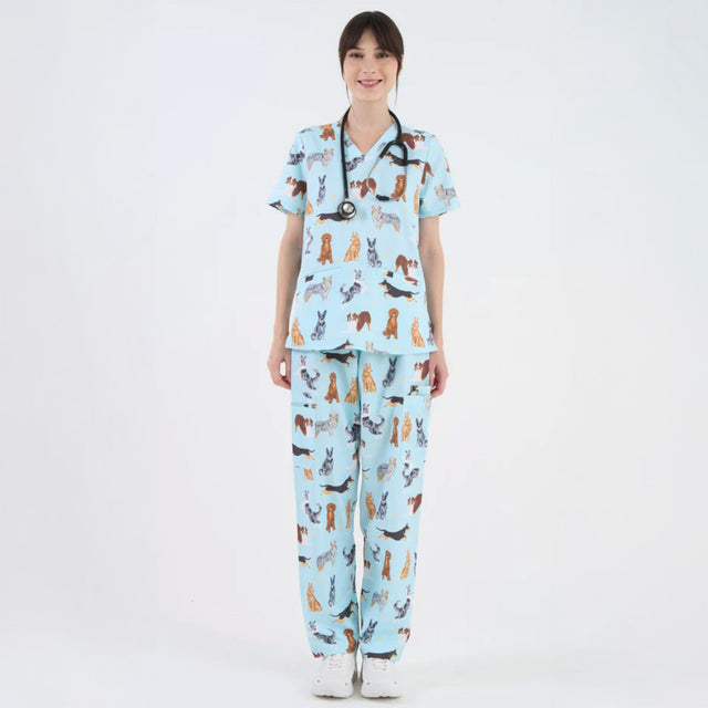 Dr Woof Scrub Set - Down Under Dogs – VetStationery
