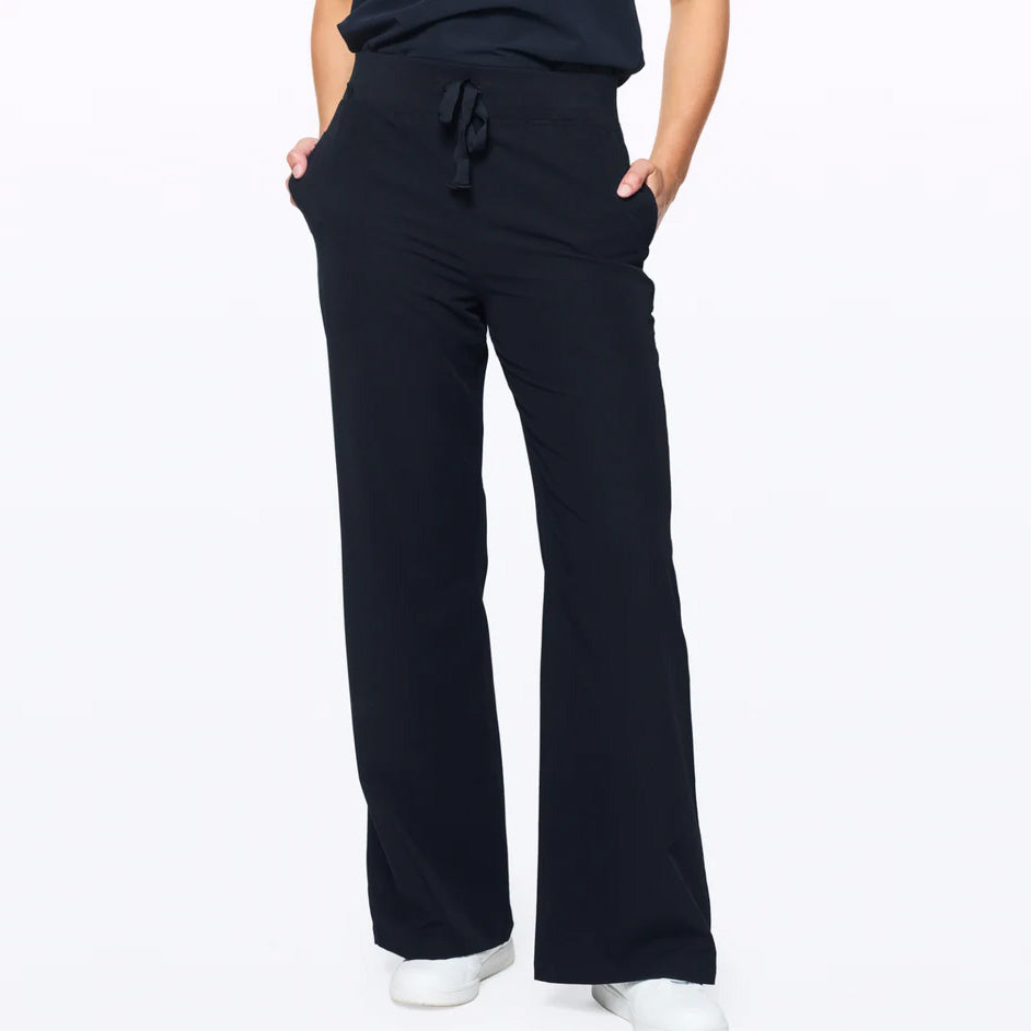 Womens Dr Woof High-Waisted Flare Scrub Pants