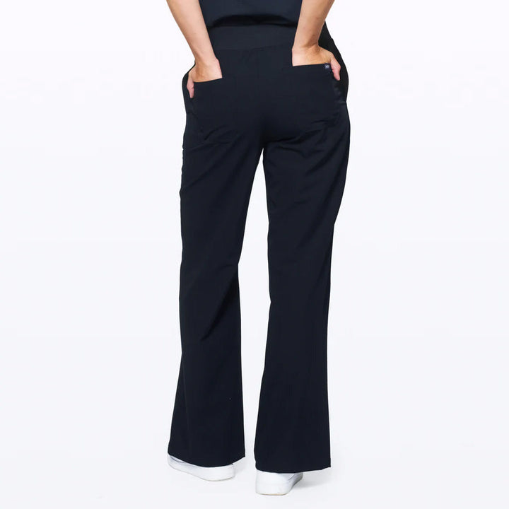 Womens Dr Woof High-Waisted Flare Scrub Pants