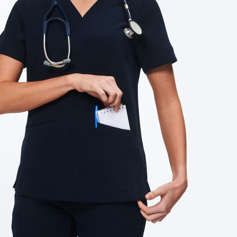 Womens Dr Woof 3-Pocket Scrub Top
