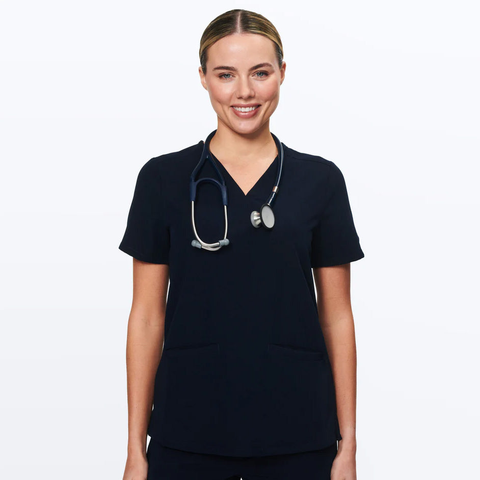Womens Dr Woof 3-Pocket Scrub Top