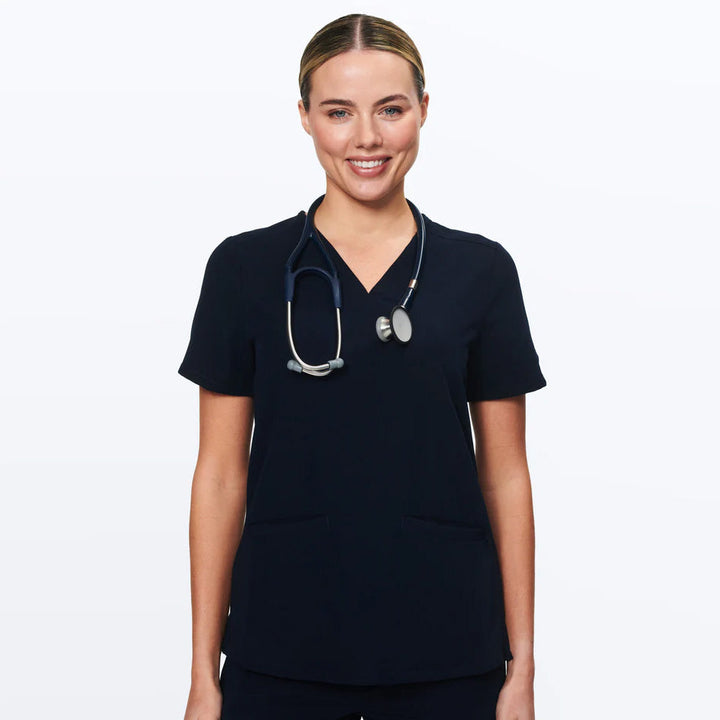 Womens Dr Woof 3-Pocket Scrub Top