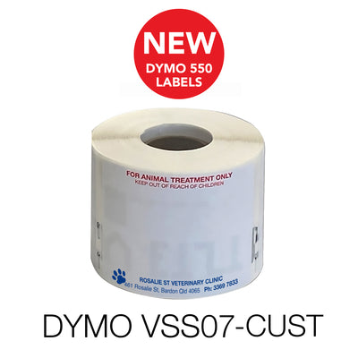 VETERINARY DYMO 550 DRUG LABELS - VSS07