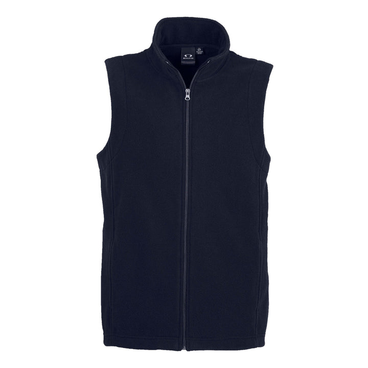 F233MN - Mens Biz Collection Plain Micro Fleece Vest