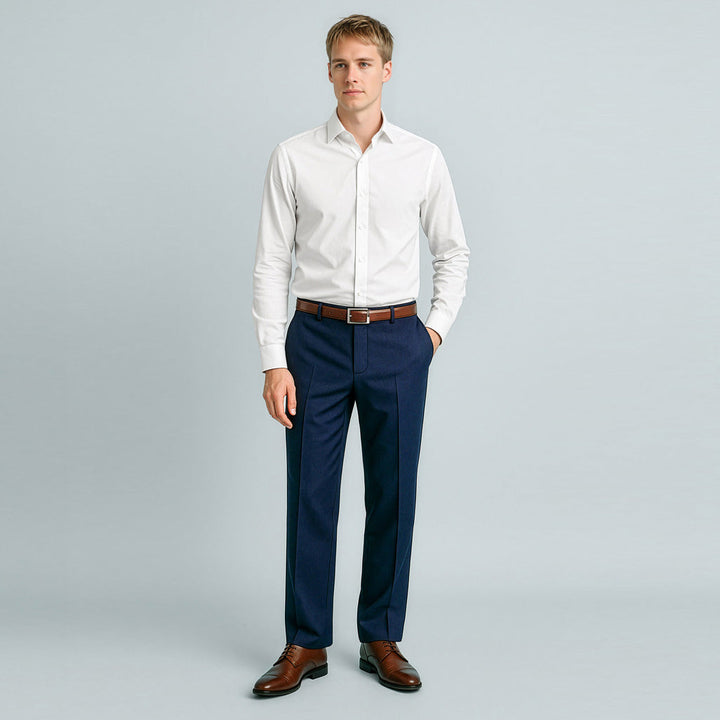 70112R - Mens Fashion Biz Flat Front Pant