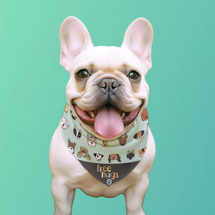 FREE HUGS BANDANA - MINT WHOLESALE (100 Min)