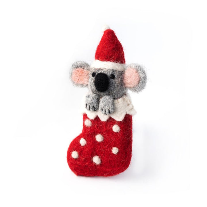 Koala Stocking- felt charity decoration