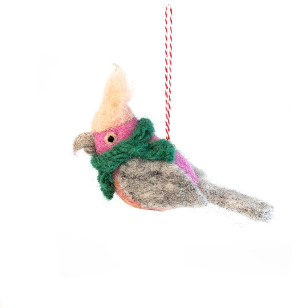 Gerry The Pink Galah - Felt Charity Decoration