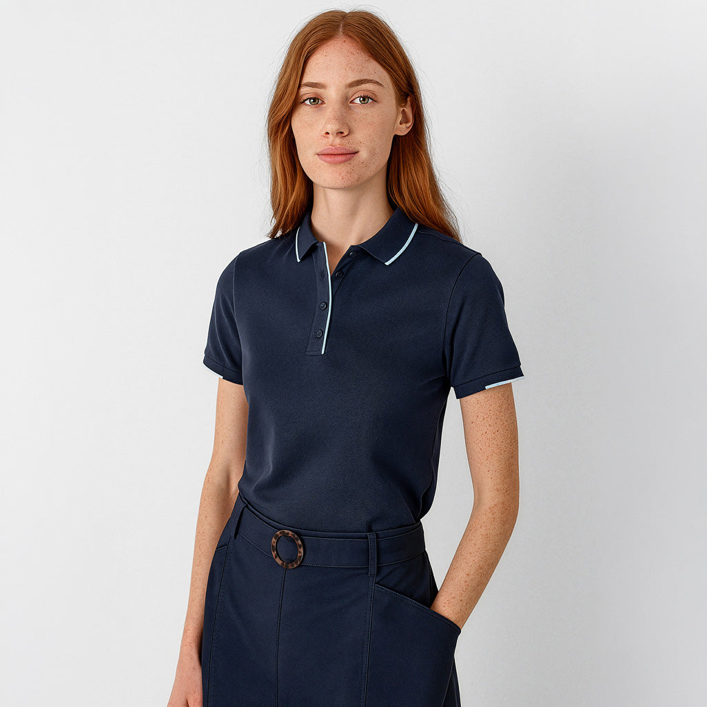P313LS - Womens Fashion Biz Focus  Polo