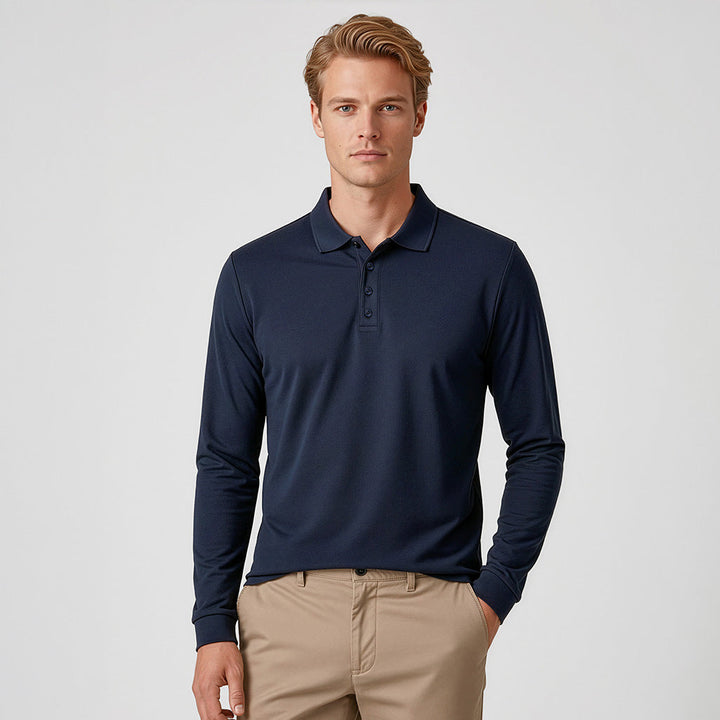 P206ML - Mens Fashion Biz Action Long Sleeve Polo