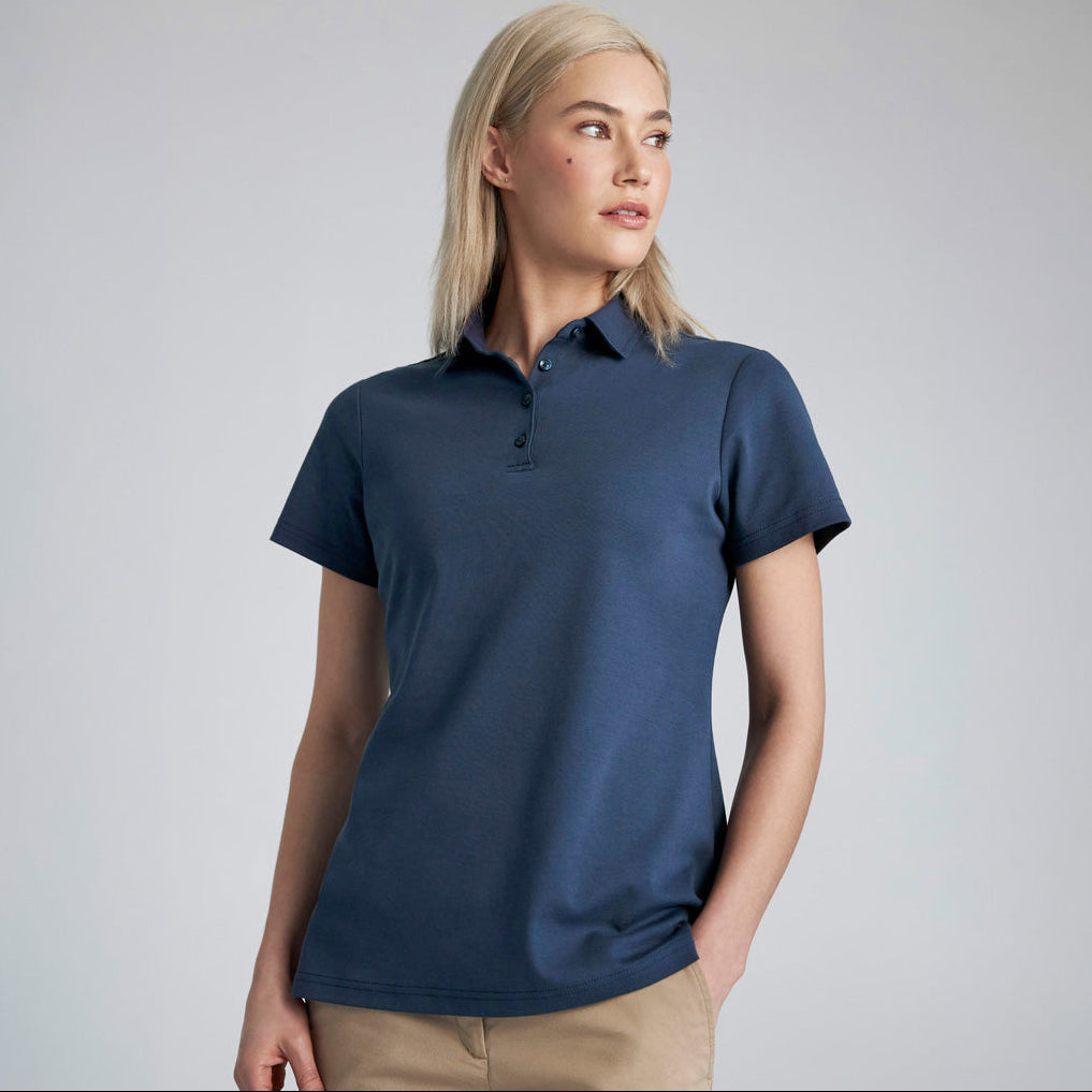 P515LS - Womens Fashion Biz Lotus Short Sleeve Polo