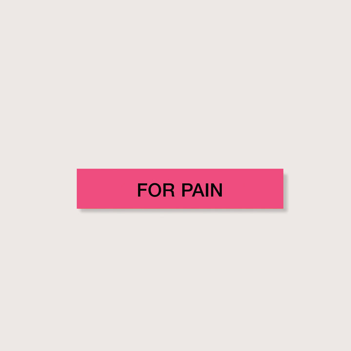 CAUTIONARY STICKER - CS20 For Pain