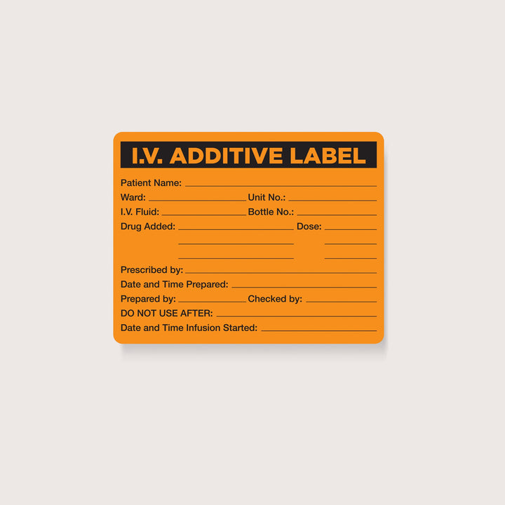 CAUTIONARY STICKER - CS14 I.V. Additive Label