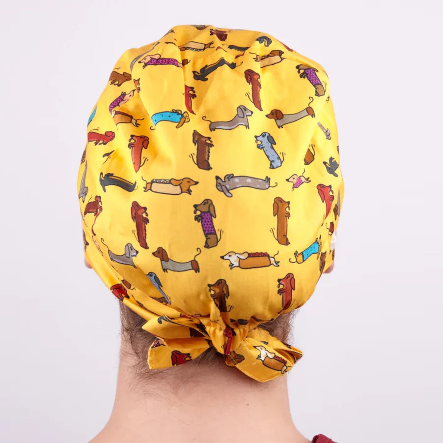 Dr Woof Scrub Cap - Sausage Dogs