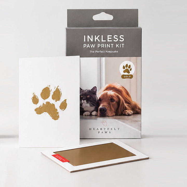Heartfelt Paws Inkless Pawprint Keepsake - Gold