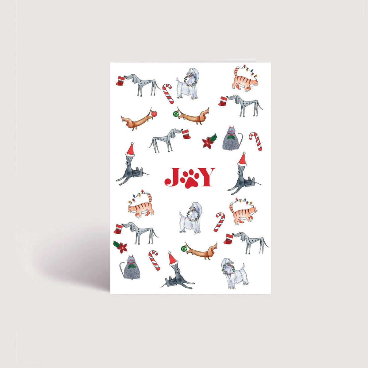 Blank Christmas Card - Joy (10 Pack)