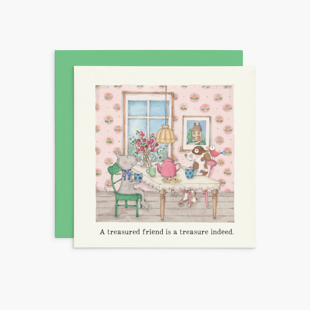 Twigseeds Thank You Card - A treasured friend is a treasure indeed