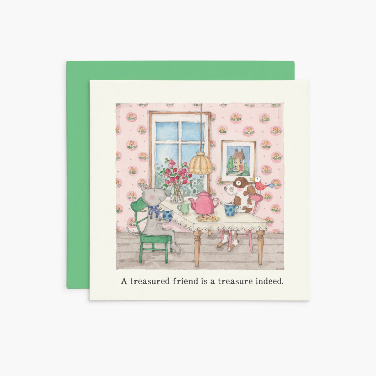Twigseeds Thank You Card - A treasured friend is a treasure indeed
