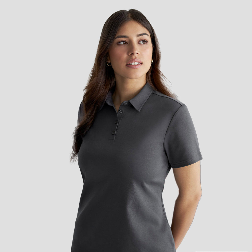 P515LS - Womens Fashion Biz Lotus Short Sleeve Polo