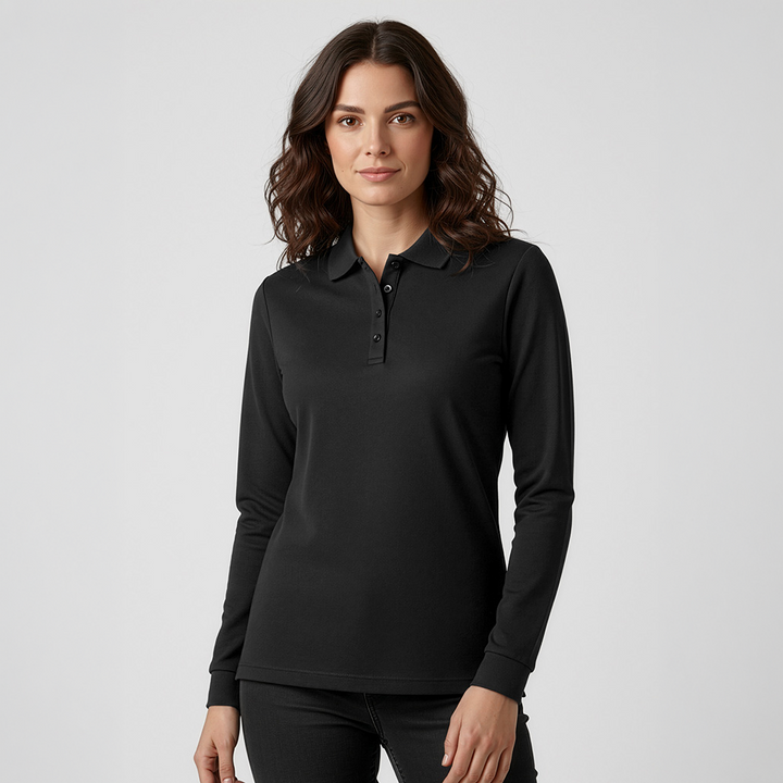P206LL - Womens Fashion Biz Action Long Sleeve Polo
