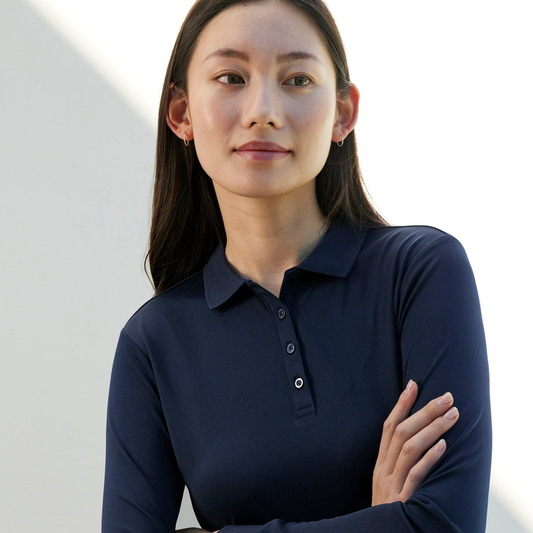 P206LL - Womens Fashion Biz Action Long Sleeve Polo