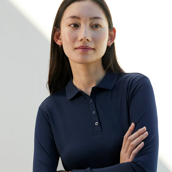 P206LL - Womens Fashion Biz Action Long Sleeve Polo