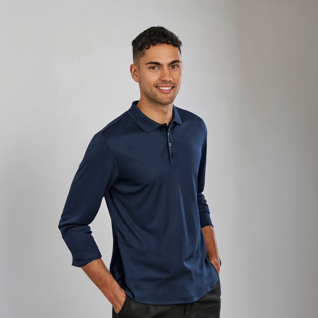 P206ML - Mens Fashion Biz Action Long Sleeve Polo