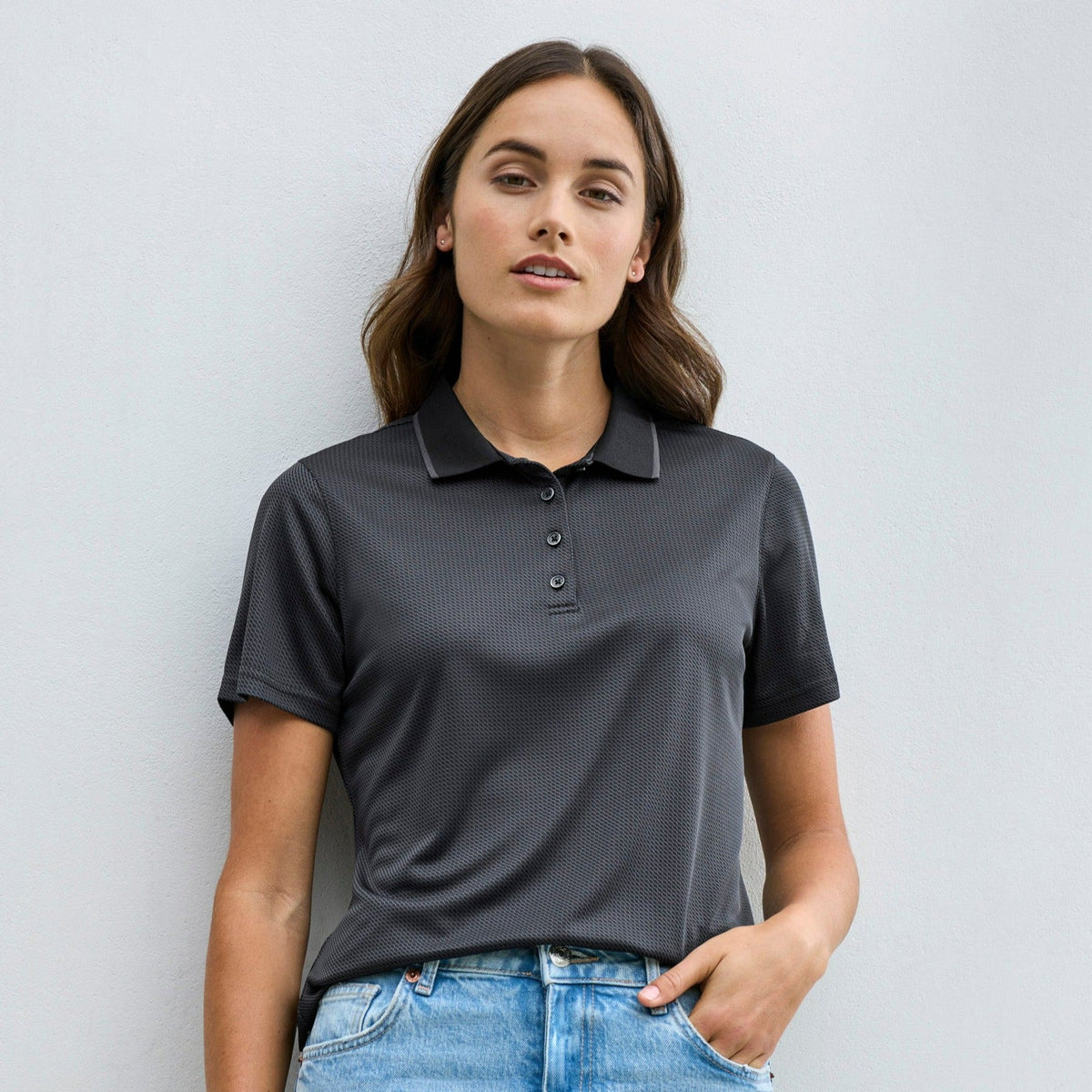 P412LS - Womens Fashion Biz Echo Polo