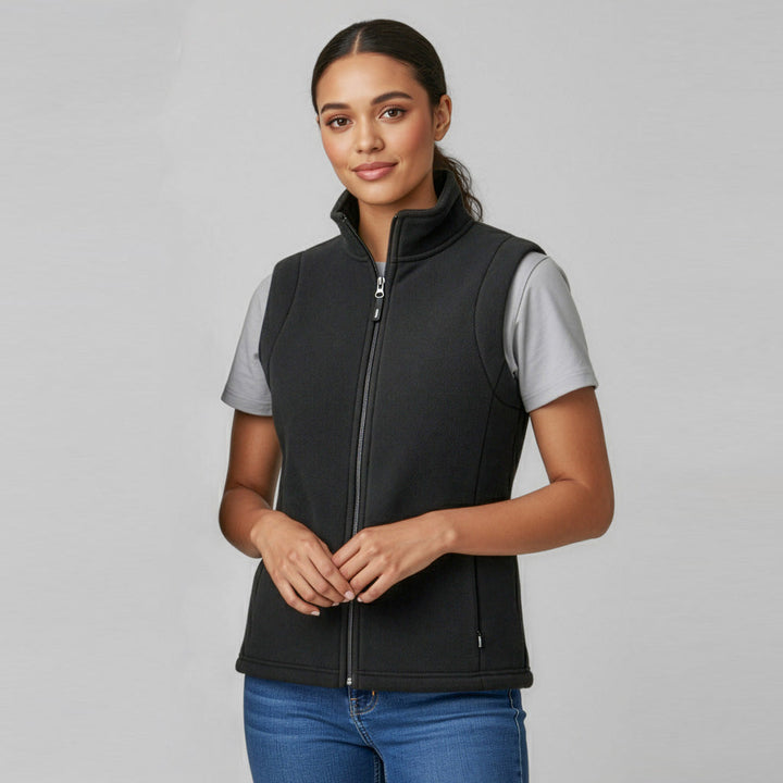 PF905 - Womens Fashion Biz Plain Micro Fleece Vest