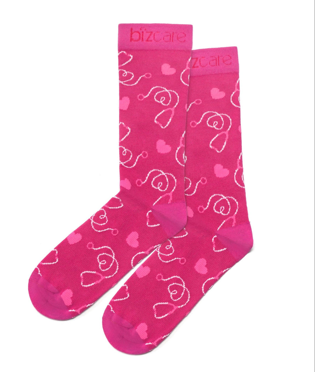 Unisex Fashion Biz Comfort Socks - Pink Hearts