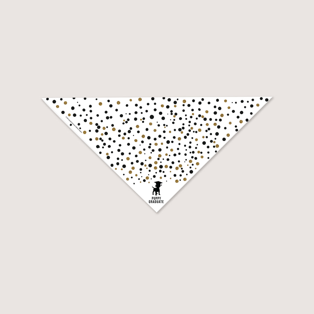 Puppy Graduate Bandana - Black &amp; Gold