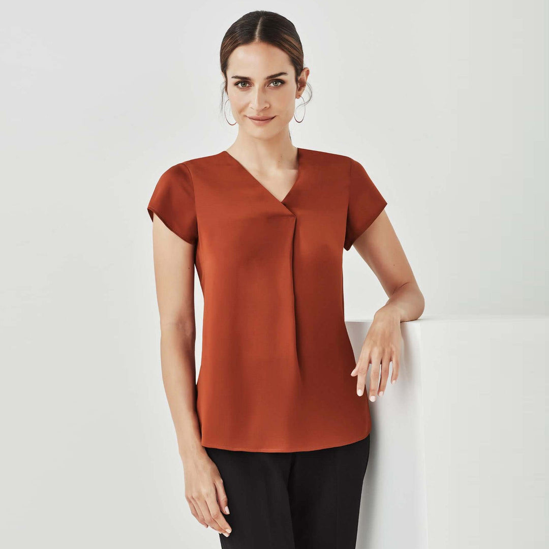 RB967LS  - Womens Biz Corporate Kayla Pleat Blouse