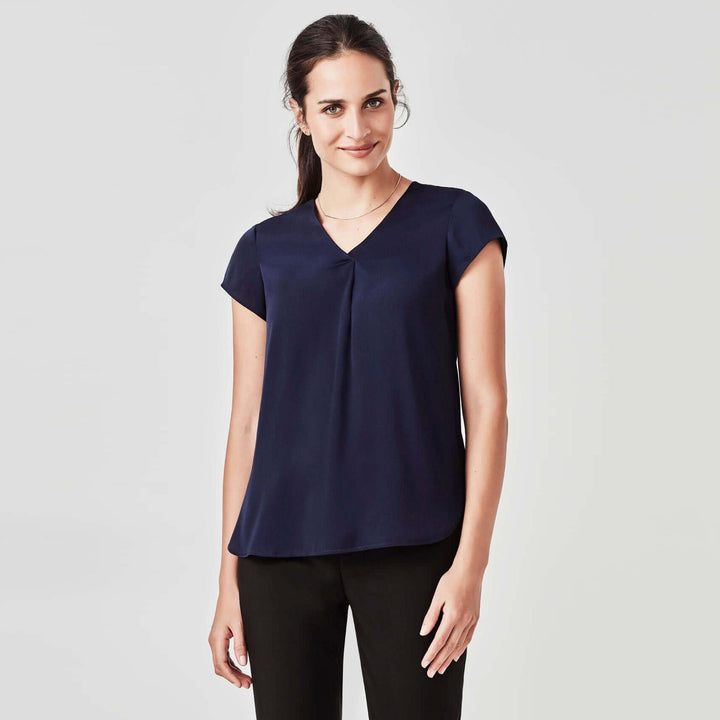 RB967LS  - Womens Biz Corporate Kayla Pleat Blouse