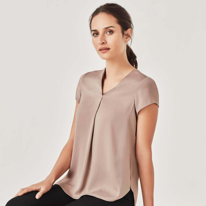 RB967LS  - Womens Biz Corporate Kayla Pleat Blouse