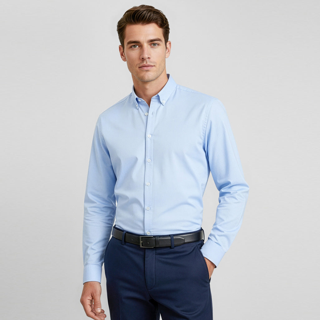 S016ML - Mens Fashion Biz Camden Long Sleeve Shirt