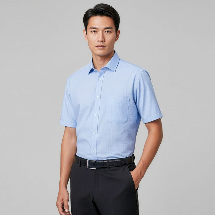 S812MS - Mens Fashion Biz Euro Short Sleeve Shirt