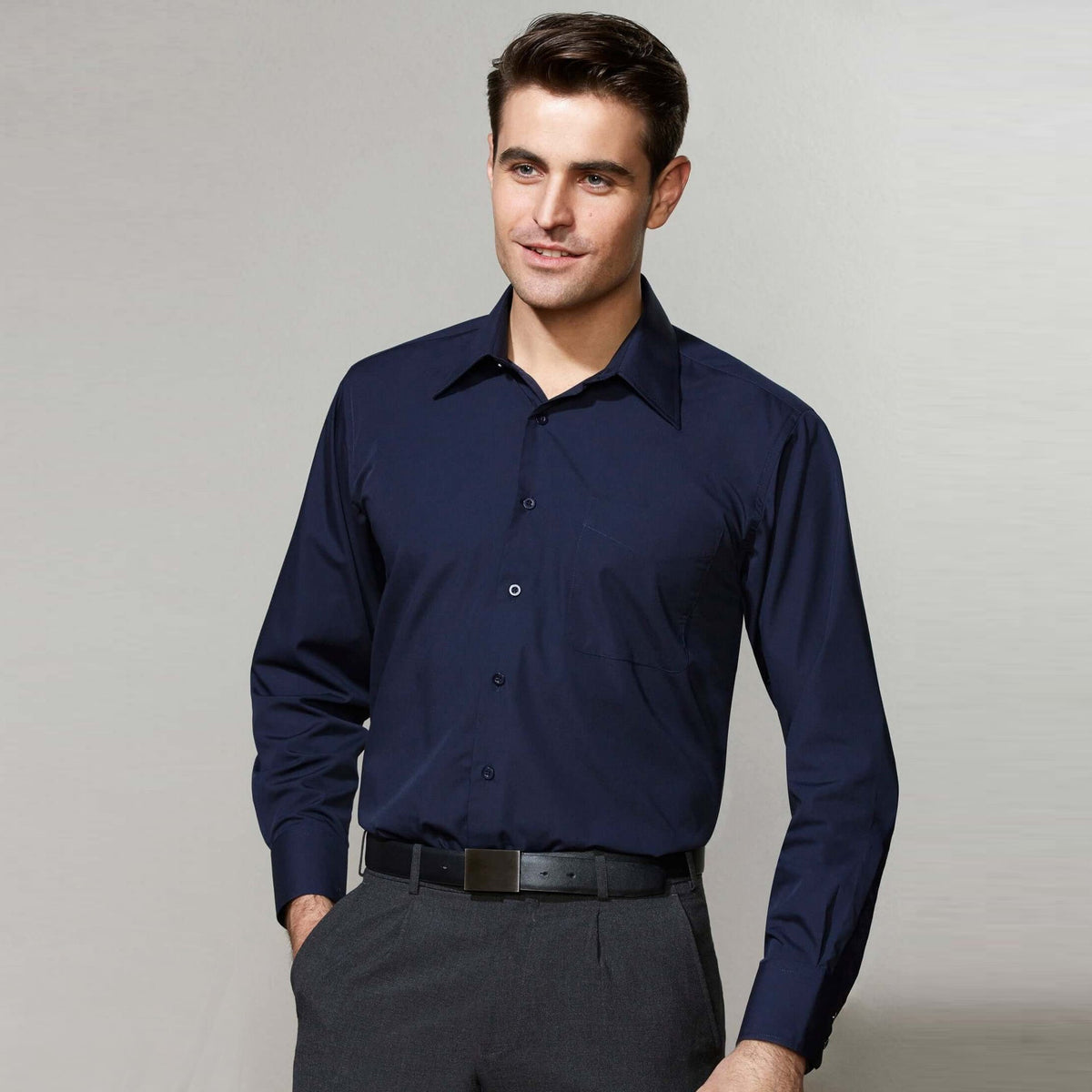 SH714 - Mens Fashion Biz Metro Long Sleeve Shirt