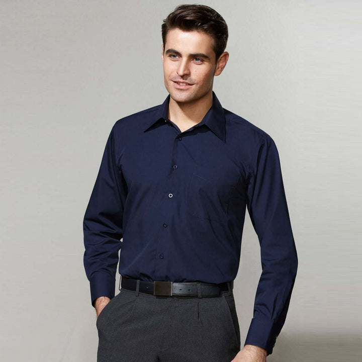 SH714 - Mens Fashion Biz Metro Long Sleeve Shirt